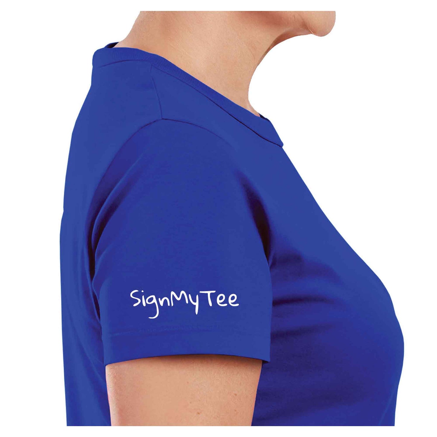World's Greatest Grandma Autograph Women's Royal Blue T-Shirt - Family Collection