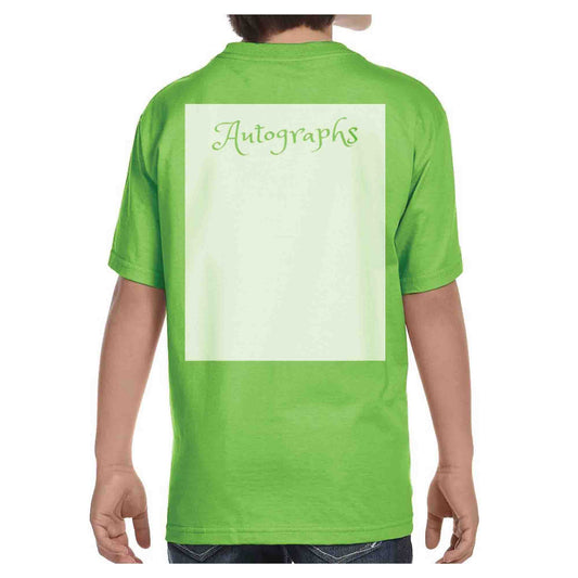 Magic Adventure Autographs Boy's Lime Green T-Shirt - Theme Park Collection