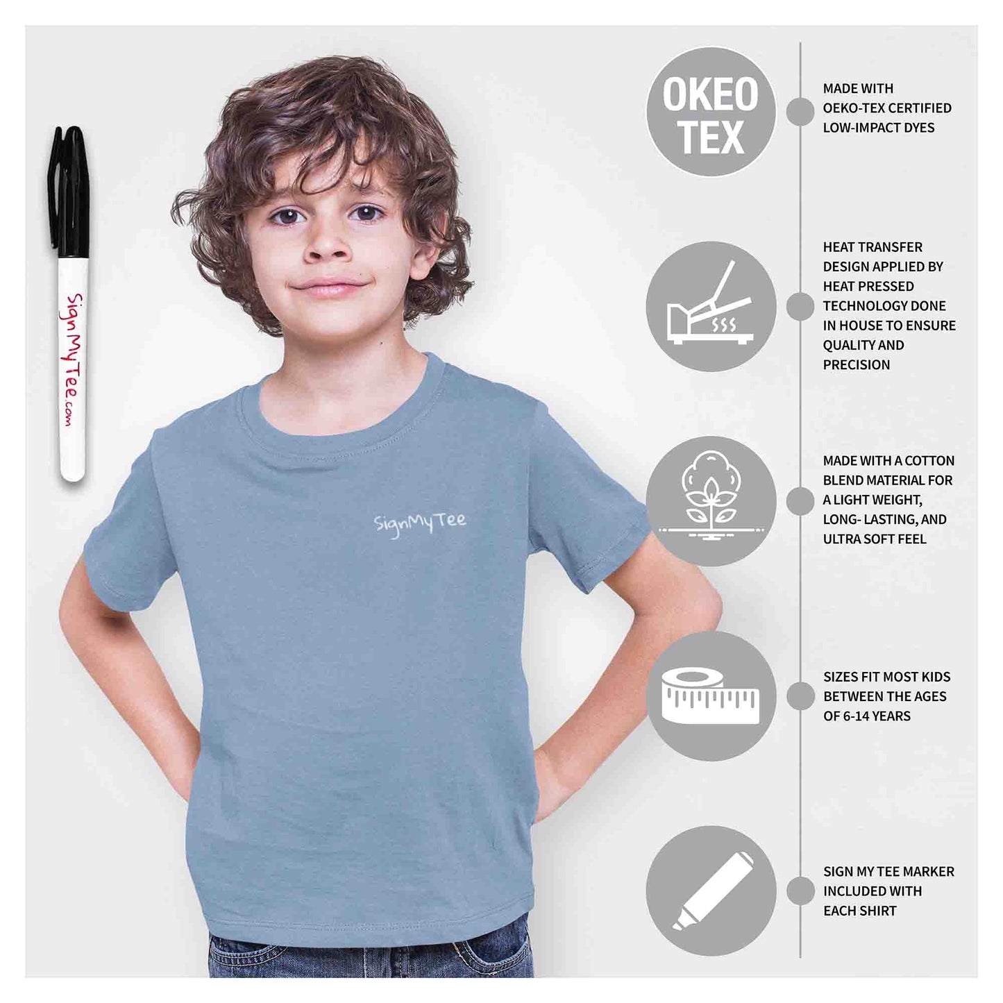 Magic Adventure Autographs Boy's Light Blue T-Shirt - Theme Park Collection