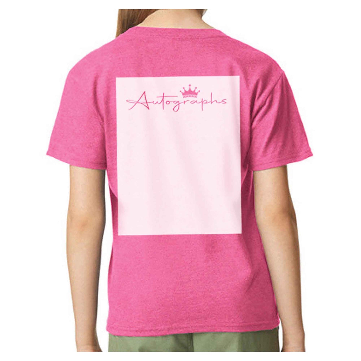 Princess Autographs Girl's Pink T-Shirt - Theme Park Collection