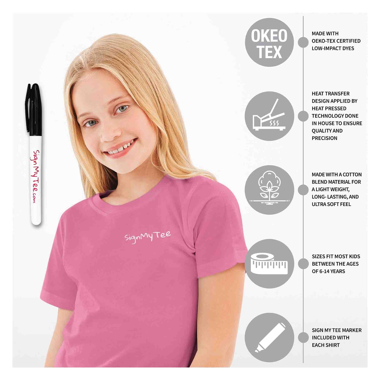 Princess Autographs Girl's Pink T-Shirt - Theme Park Collection