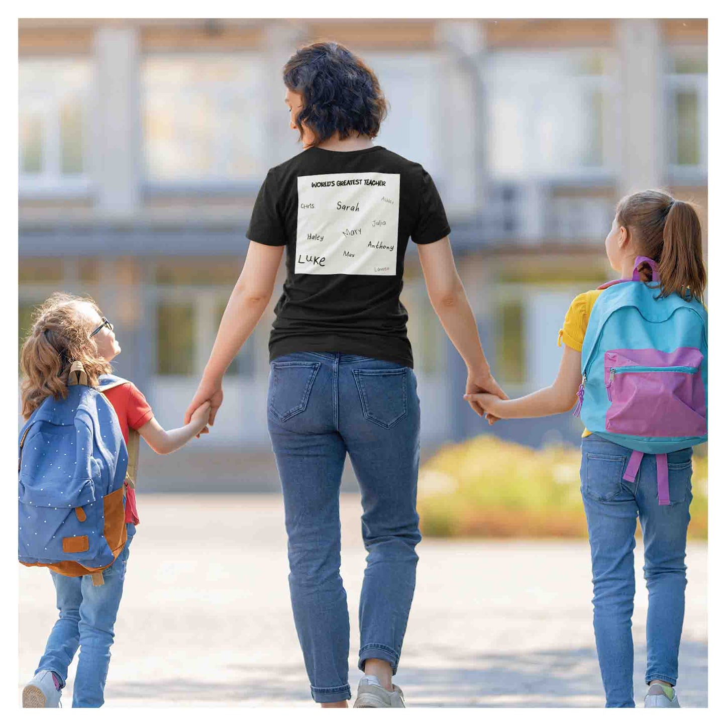 World's Greatest Teacher Autograph Women's Black T-Shirt - School Collection