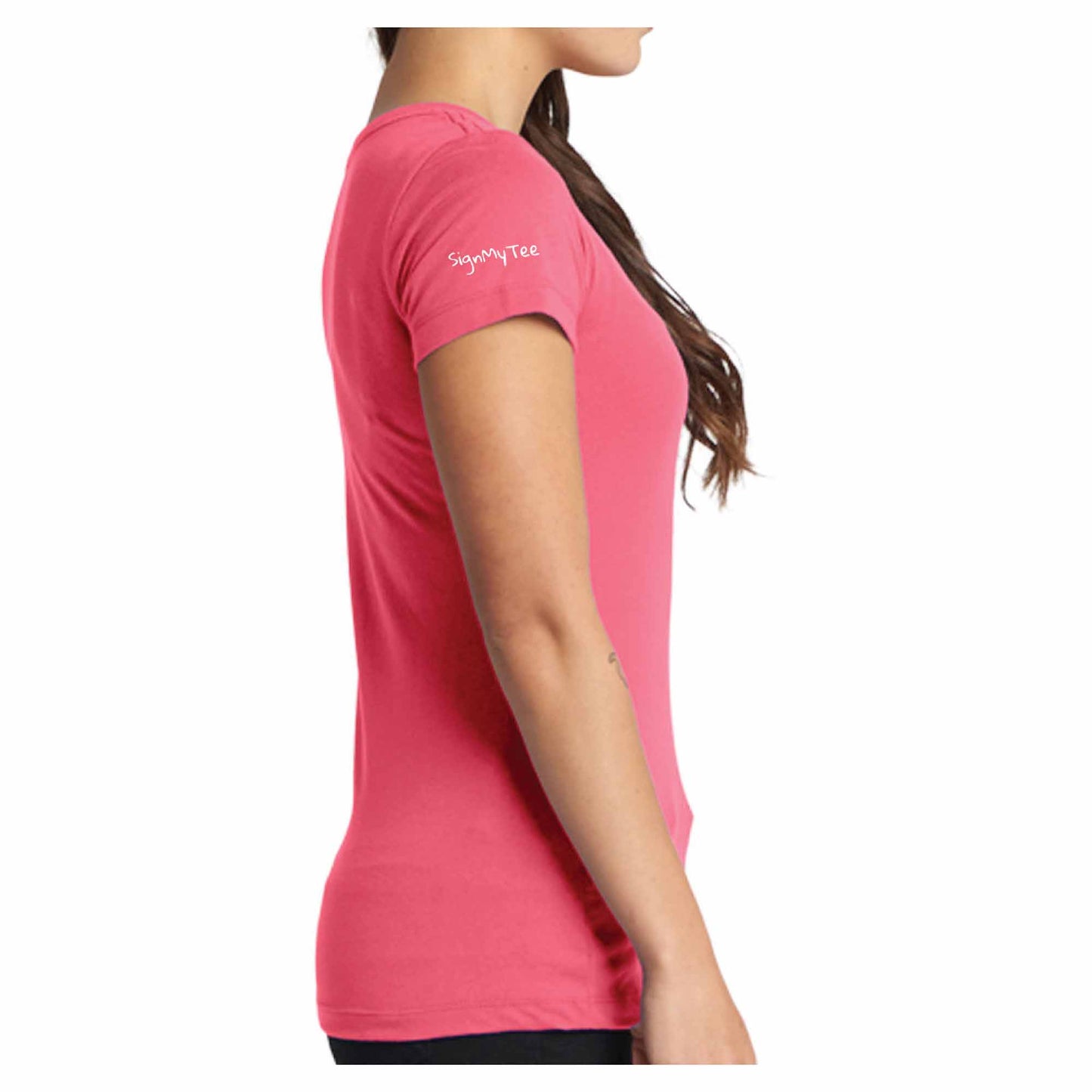 World's Greatest Teacher Autograph Women's Pink T-Shirt - School Collection